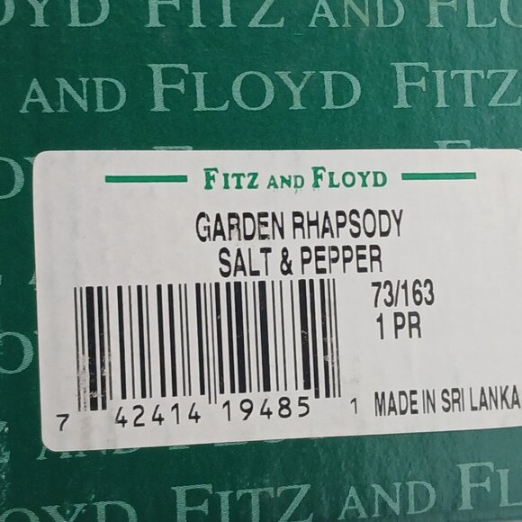 Firz & Floyd Garden Rhapsody S/P Shaker Duck/Nest Vintage Ceramic Orig Box Mint - Picture 11 of 11